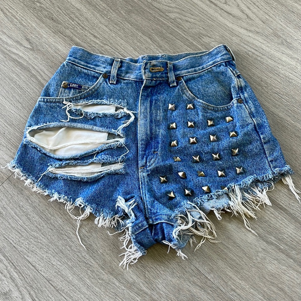 Distressed Denim Shorts